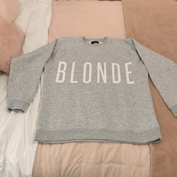 NWT Brunette The Label Blonde crew sweatshirt big sister size L/XL - Picture 3 of 6